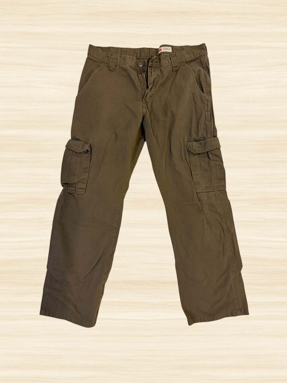 Wrangler Straight Fit Brown Cargo Pants Size 34X30